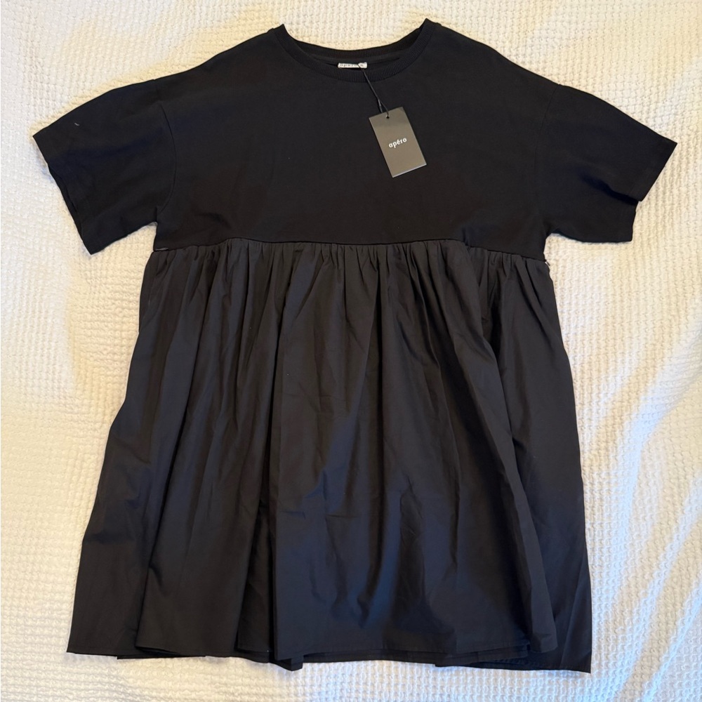 Apero - Black Midi Dress BNWT Nursing Dress (Zips under bra line)